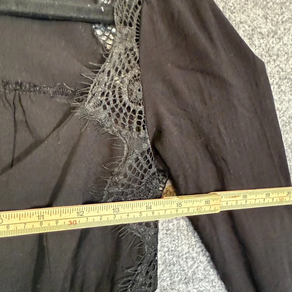 Free People Sweet Mornings Top XS Black Corset Fairy‎ Grunge Romantic Whimsigoth